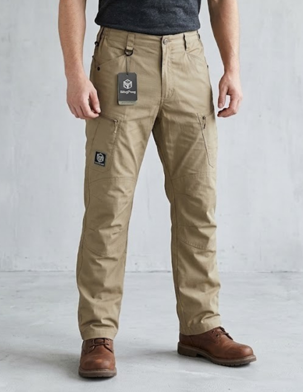 Mingpeng Warrior Wear Tactical Cargo Pants Mens 5XL NWT Tan Khaki Ripstop Work